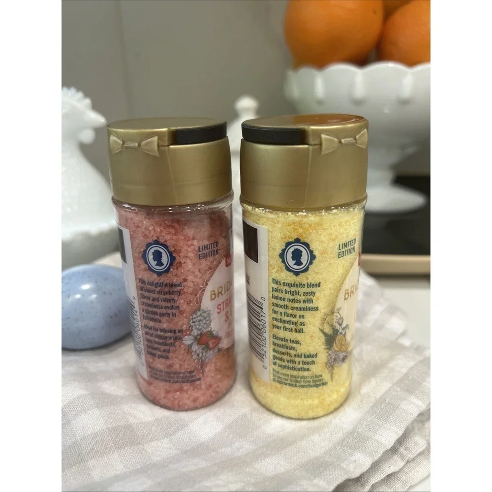 Bridgerton Finishing Sugar Strawberries and Cream, Sweet Lemon McCormick Limited